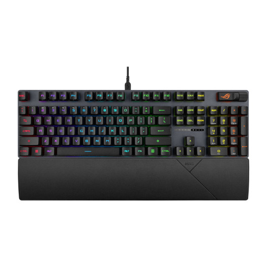 ASUS ROG Strix Scope II X Wired Gaming Mechanical Keyboard, ROG RX Red Switch, Anti-Ghosting, N Key Rollover, Sound-Dampening Foam, English - Arabic Layout, Black | 90MP0350-BKCA00